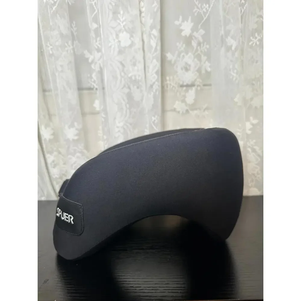 SPUER Memory Foam Travel Neck Pillow – Black (New, Unused)
